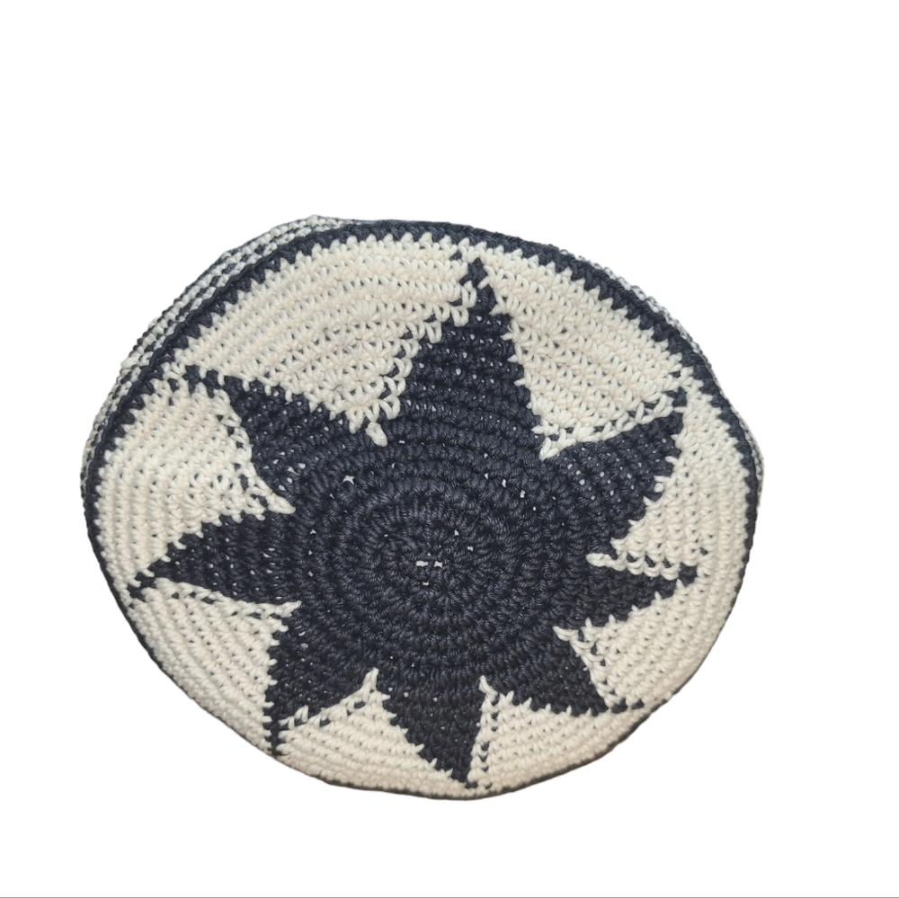 STELLA 9 ANTHROPOLOGIE BUCKET BAG PURSE WOMENS BOHEMIAN CROCHET HOBO GUATEMALAN - Picture 8 of 14
